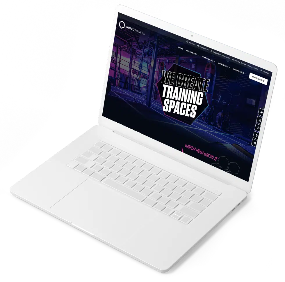 indigofitness-laptop-webdesign-mock-up Octave Agency Logo in a Mobile Screen