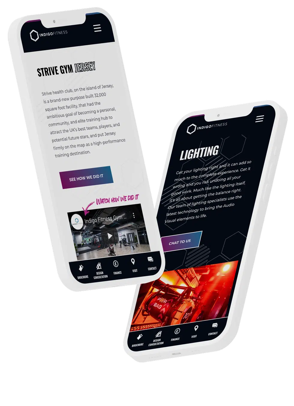 Brochure web design on mobile