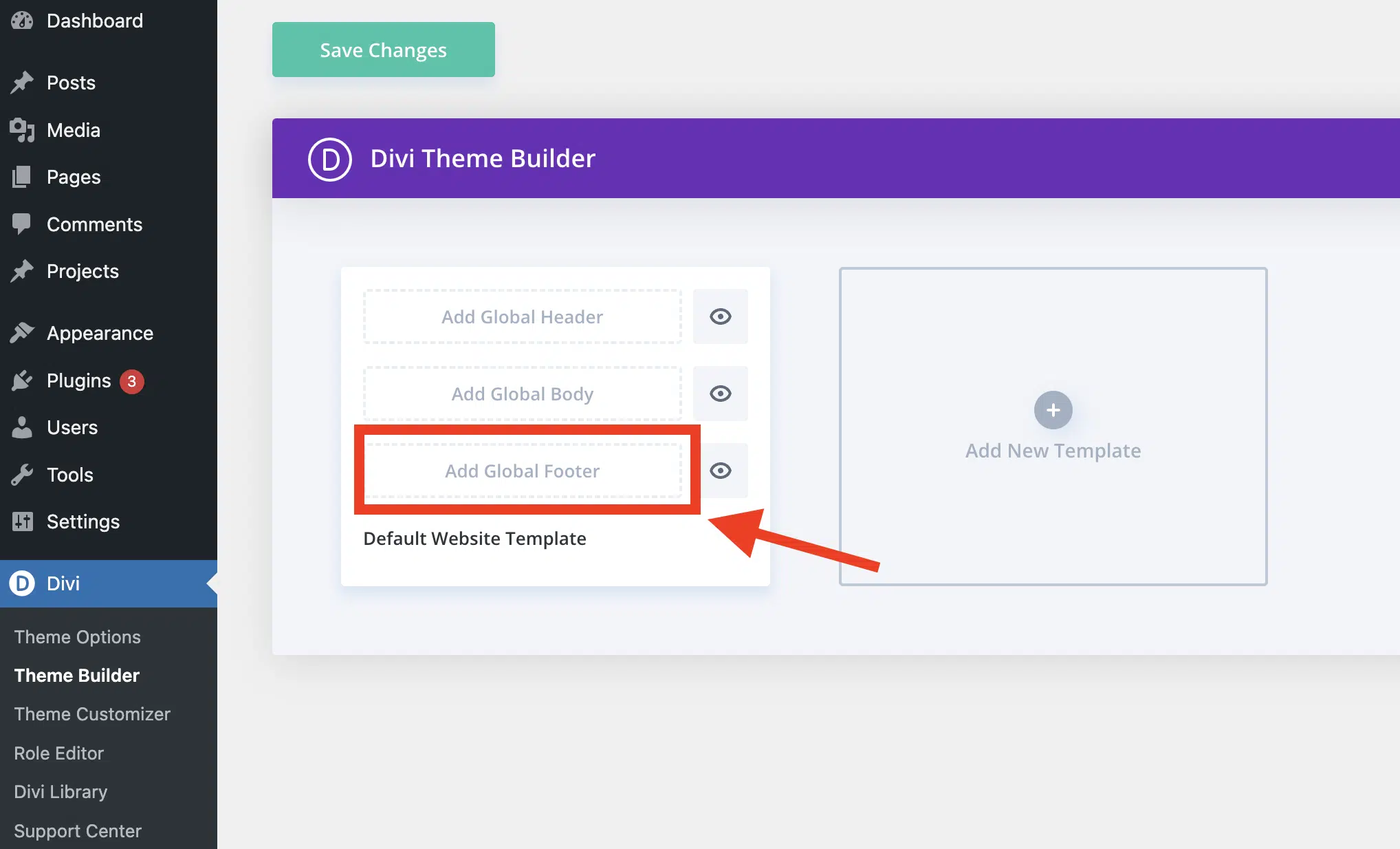 Add Global Footer